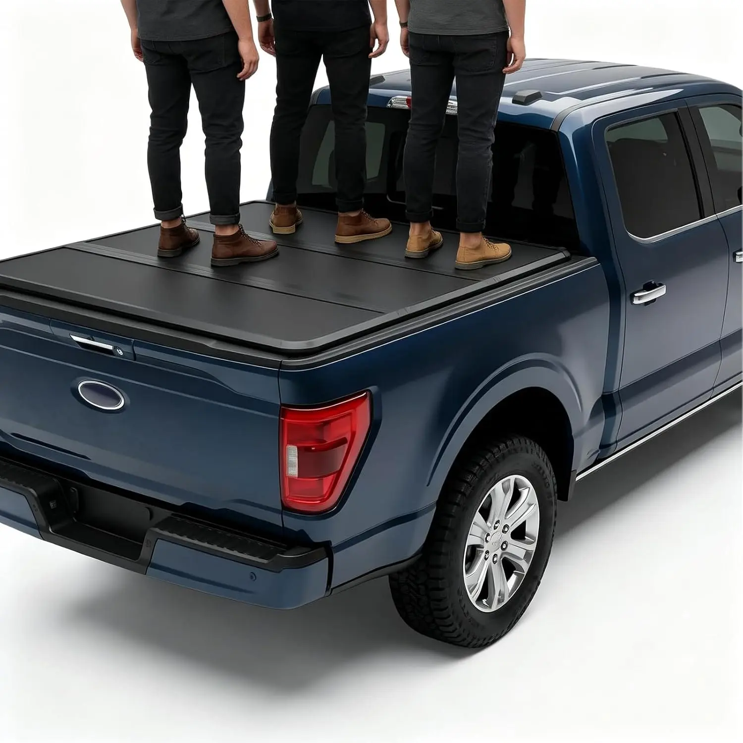 TCE Truck Bed Cover,Hard Folding Truck Tonneau Covers Compatible with 2015-2026 Ford F-150