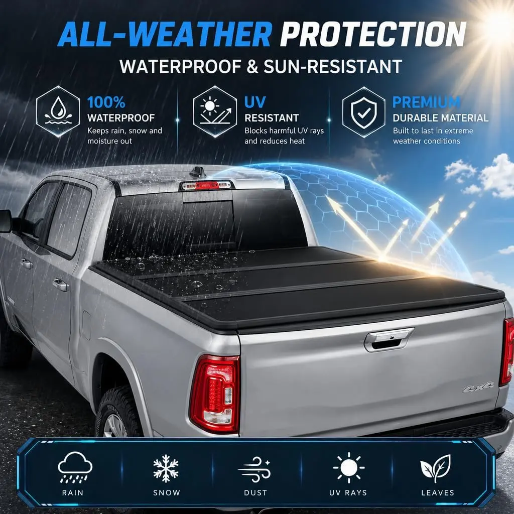 TCE Truck Bed Cover,Hard Folding Truck Tonneau Covers Compatible with 2015-2026 Ford F-150 - Image 12