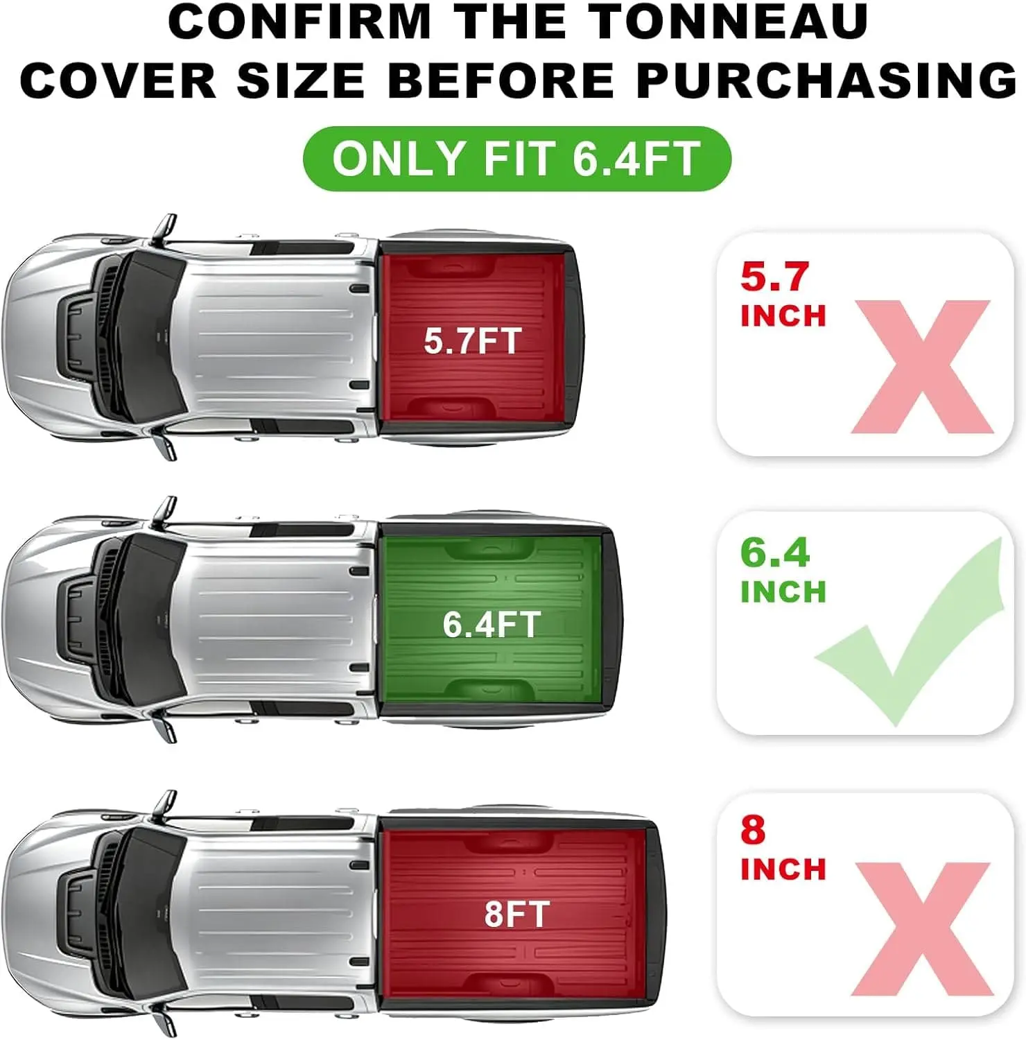 TCE Truck Bed Cover,Hard Folding Truck Tonneau Covers Compatible with 2015-2026 Ford F-150 - Image 23