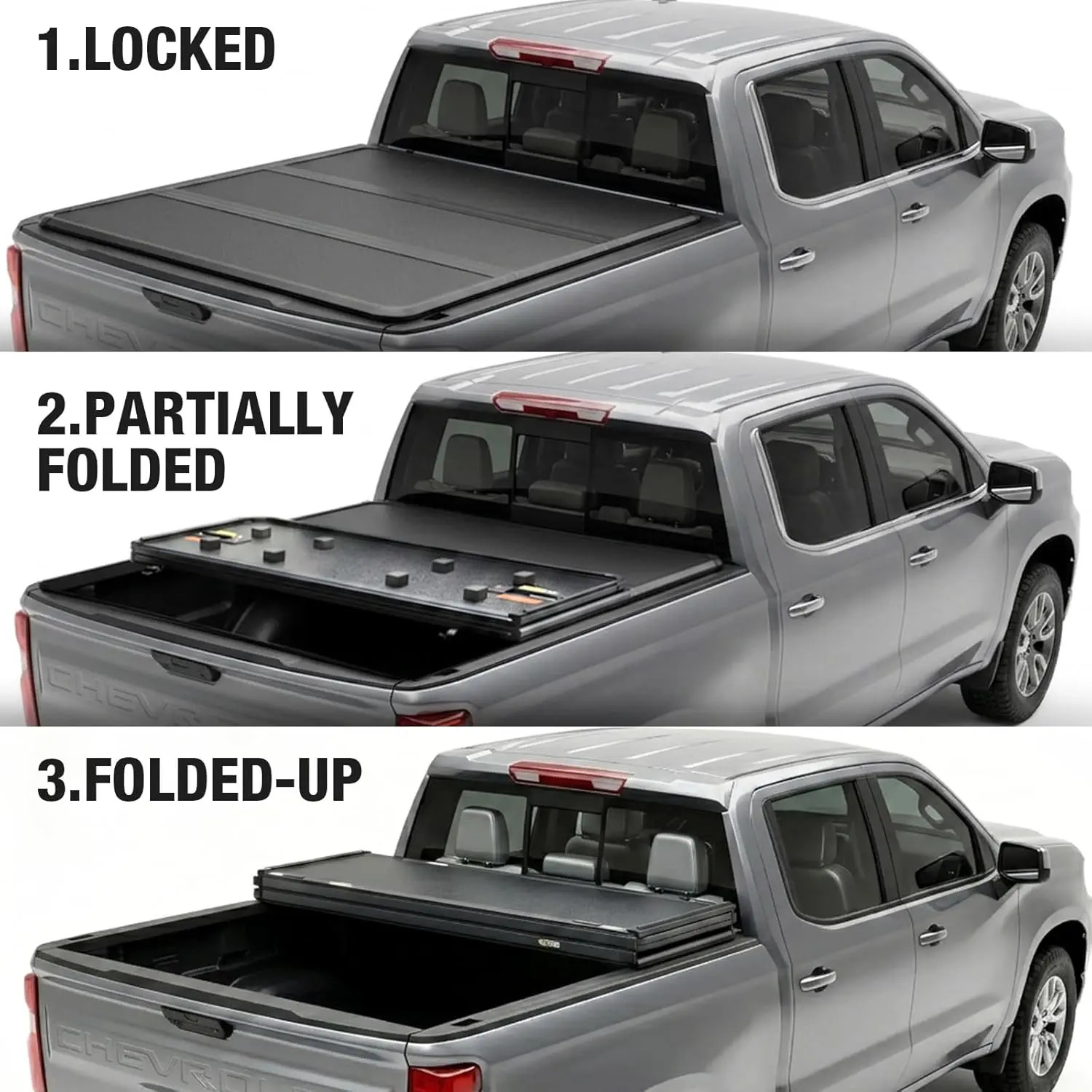 TCE Truck Bed Cover,Hard Folding Truck Tonneau Covers Compatible with 2015-2026 Ford F-150 - Image 27