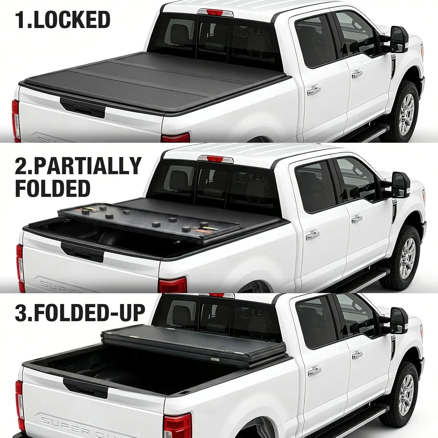 TCE Truck Bed Cover,Hard Folding Truck Tonneau Covers Compatible with 2015-2026 Ford F-150 - Image 32