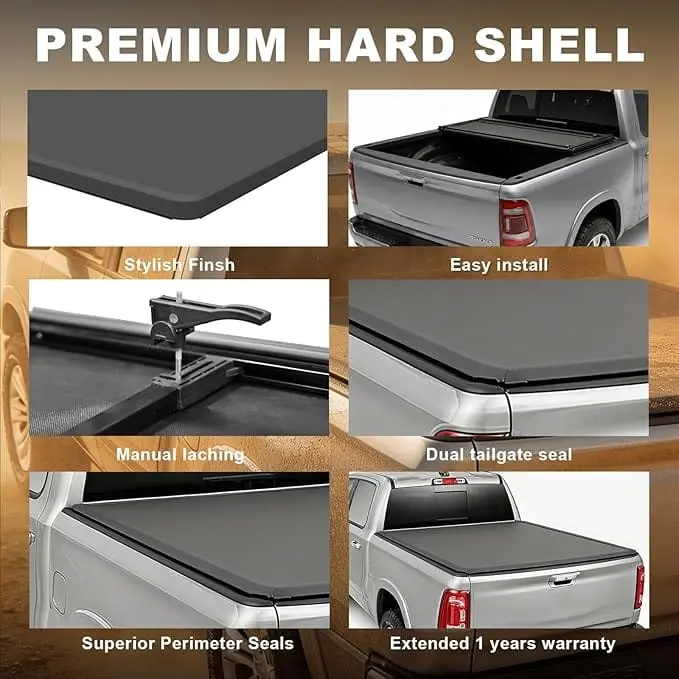 TCE Truck Tonneau Cover, Soft Tri-Fold Truck Bed Cover Compatible with 2015-2026 Ford F-150 - Image 11