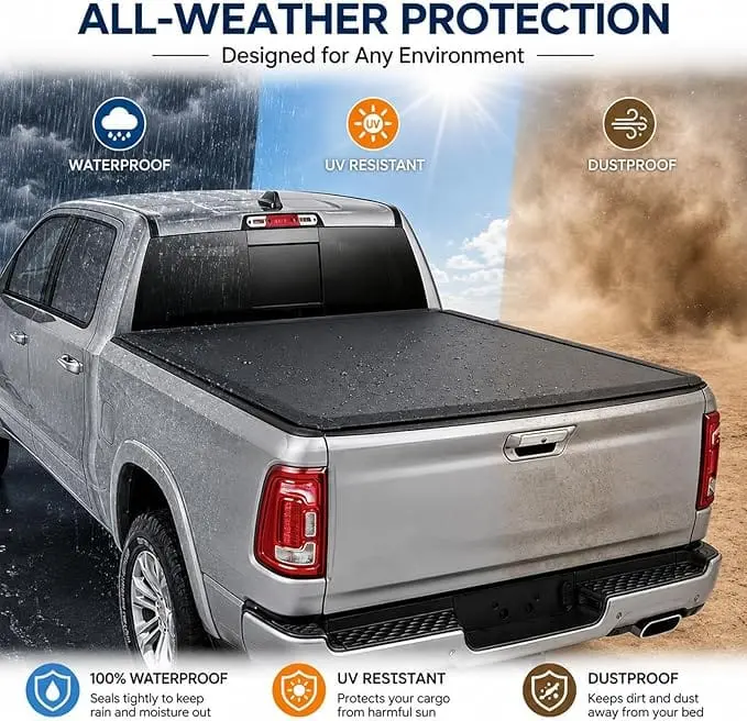 TCE Truck Tonneau Cover, Soft Tri-Fold Truck Bed Cover Compatible with 2015-2026 Ford F-150 - Image 12