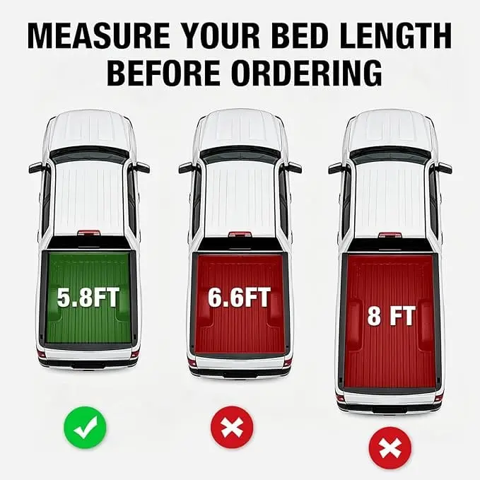 TCE Truck Tonneau Cover, Soft Tri-Fold Truck Bed Cover Compatible with 2015-2026 Ford F-150 - Image 18