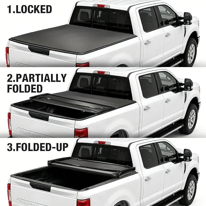 TCE Truck Tonneau Cover, Soft Tri-Fold Truck Bed Cover Compatible with 2015-2026 Ford F-150 - Image 25