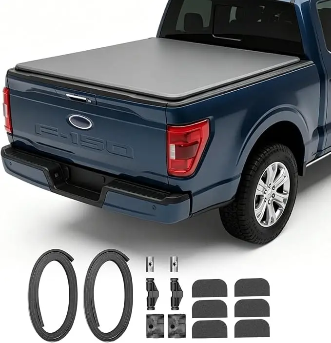 TCE Truck Tonneau Cover, Soft Tri-Fold Truck Bed Cover Compatible with 2015-2026 Ford F-150 - Image 6