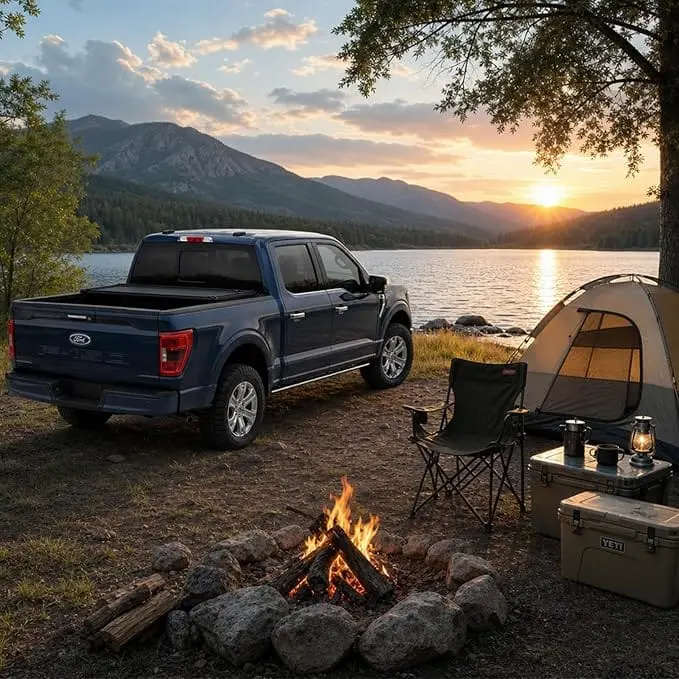TCE Truck Tonneau Cover, Soft Tri-Fold Truck Bed Cover Compatible with 2015-2026 Ford F-150 - Image 7