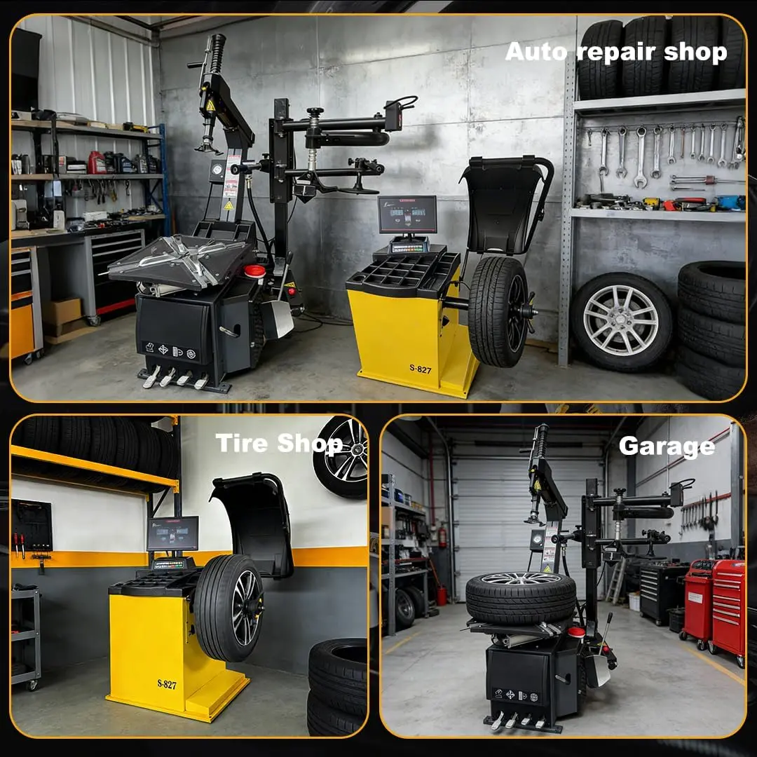 Tire Changer and Automatic Wheel Balancer Combo with Rear-Tilt & Auto Measurement, 110V for 10-26" Rims, Premium Tire Shop Equipment - Image 2