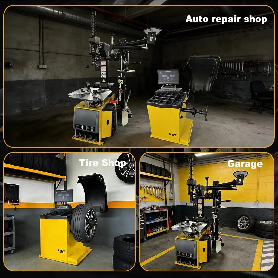 Tire Changer and Automatic Wheel Balancer Combo with Rear-Tilt & Auto Measurement, 110V for 10-26" Rims, Premium Tire Shop Equipment System - Image 2