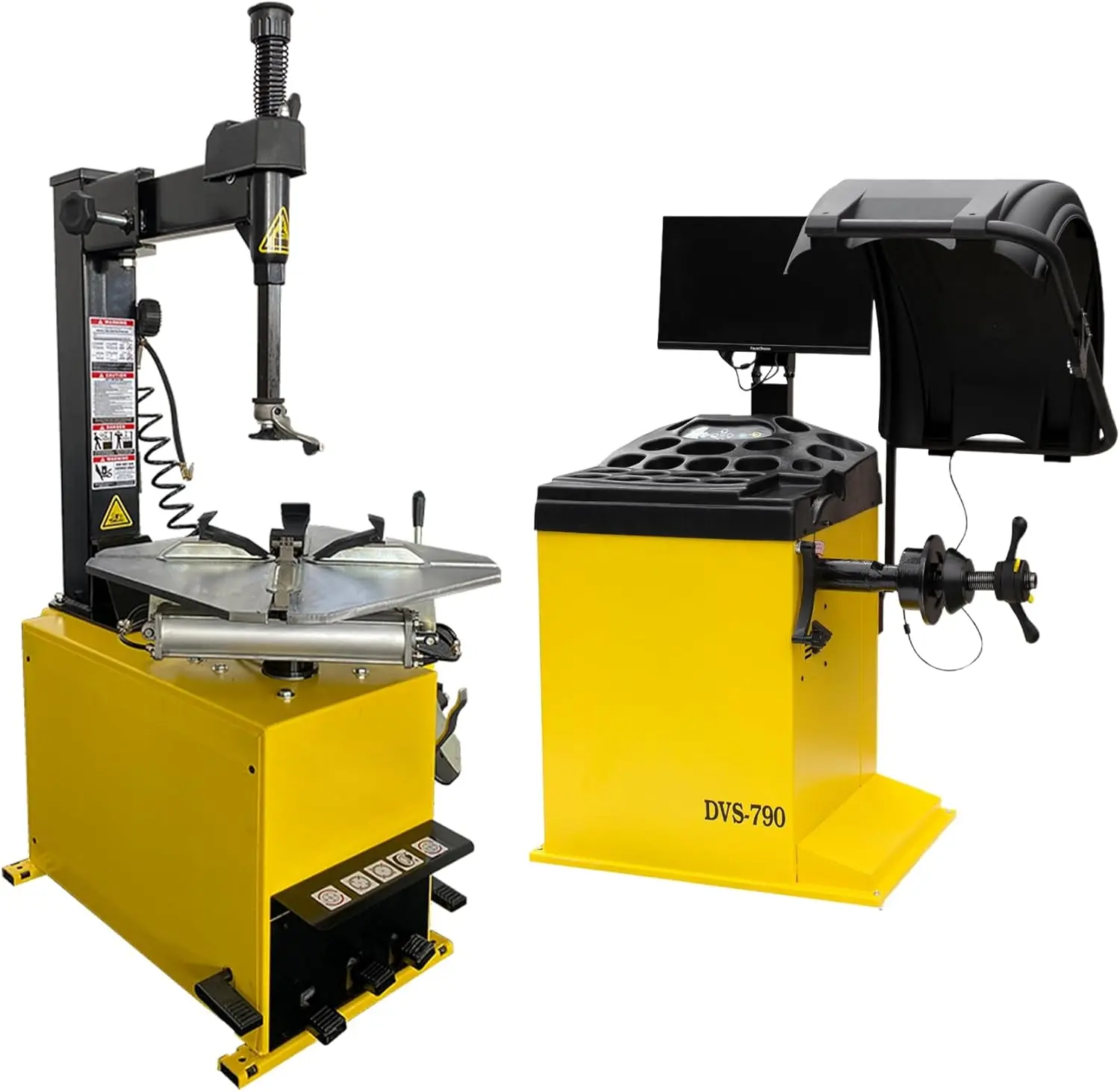 Tire Changer and Premium Wheel Balancer Combo with Assist Arms & 24" LCD, 110V for 10-26" Rims, Advanced Tire Service System for Professional Shops