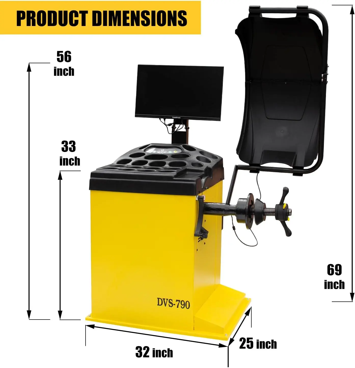 Tire Changer and Premium Wheel Balancer Combo with Bead Blaster & 24" LCD, 110V for 10-26" Rims, Advanced Tire Service System for Professional Use - Image 5
