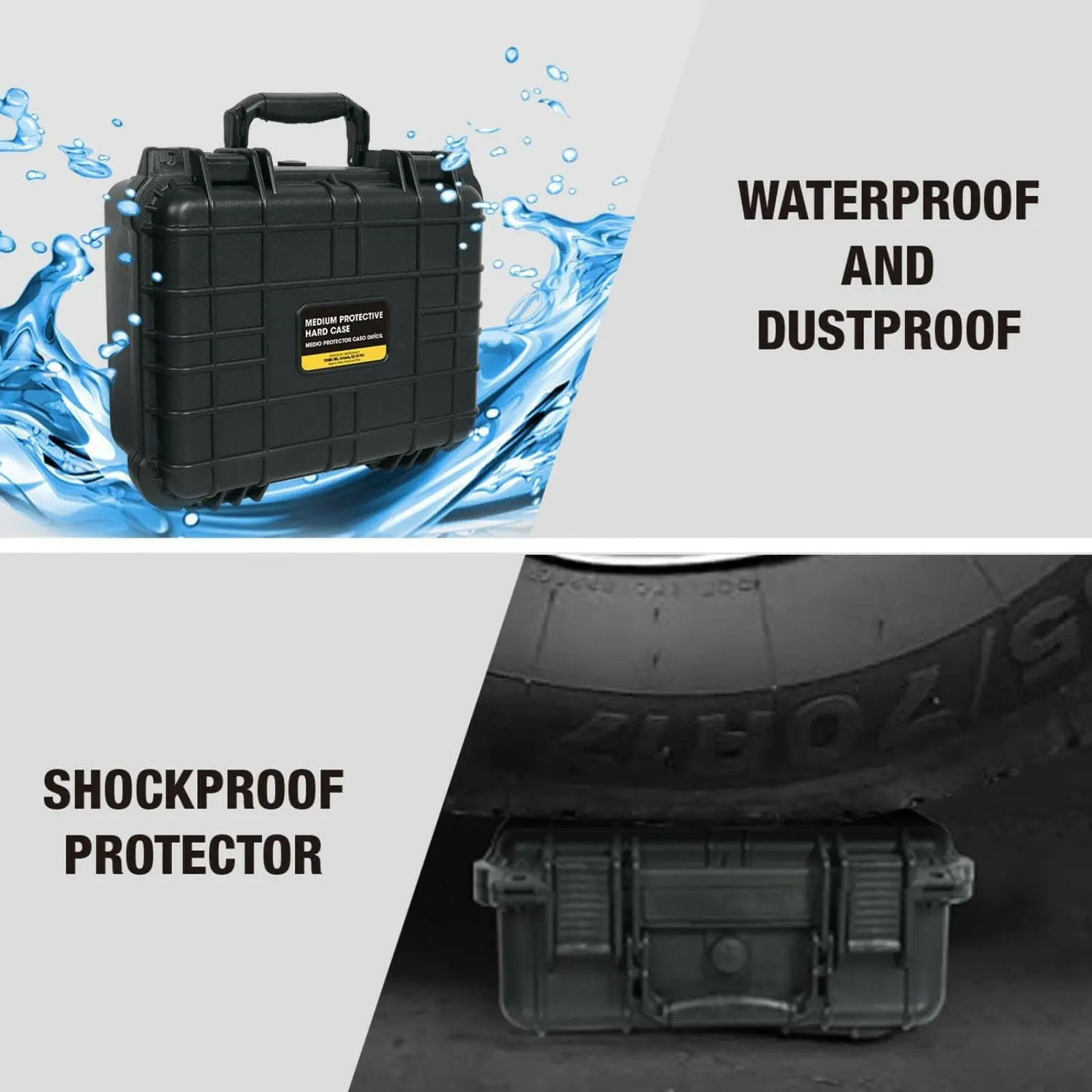 TORIN Waterproof Hard Case with Customizable Pluck Foam Interior for Test Instruments Compact Cameras and Tools - Image 14