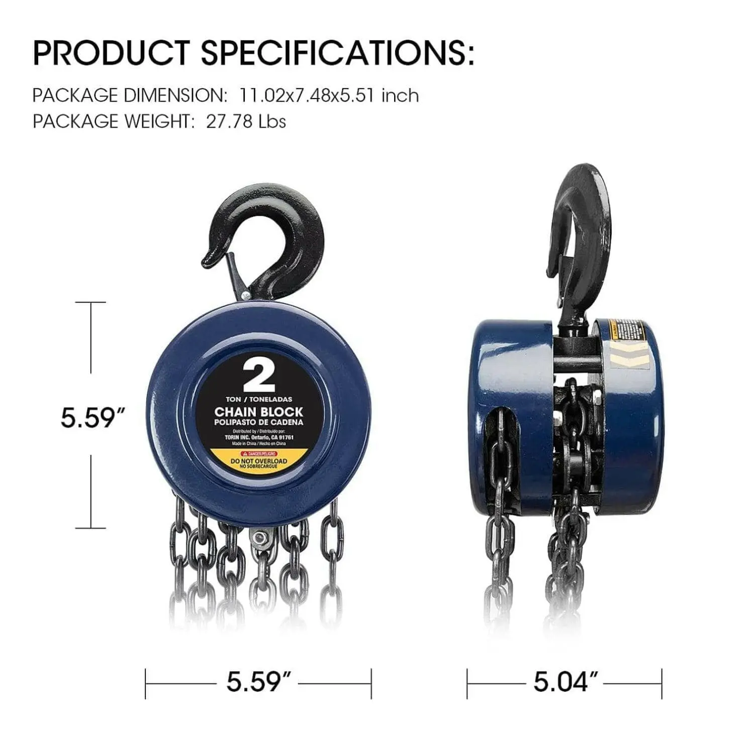 TORIN Manual Chain Hoist - Image 10