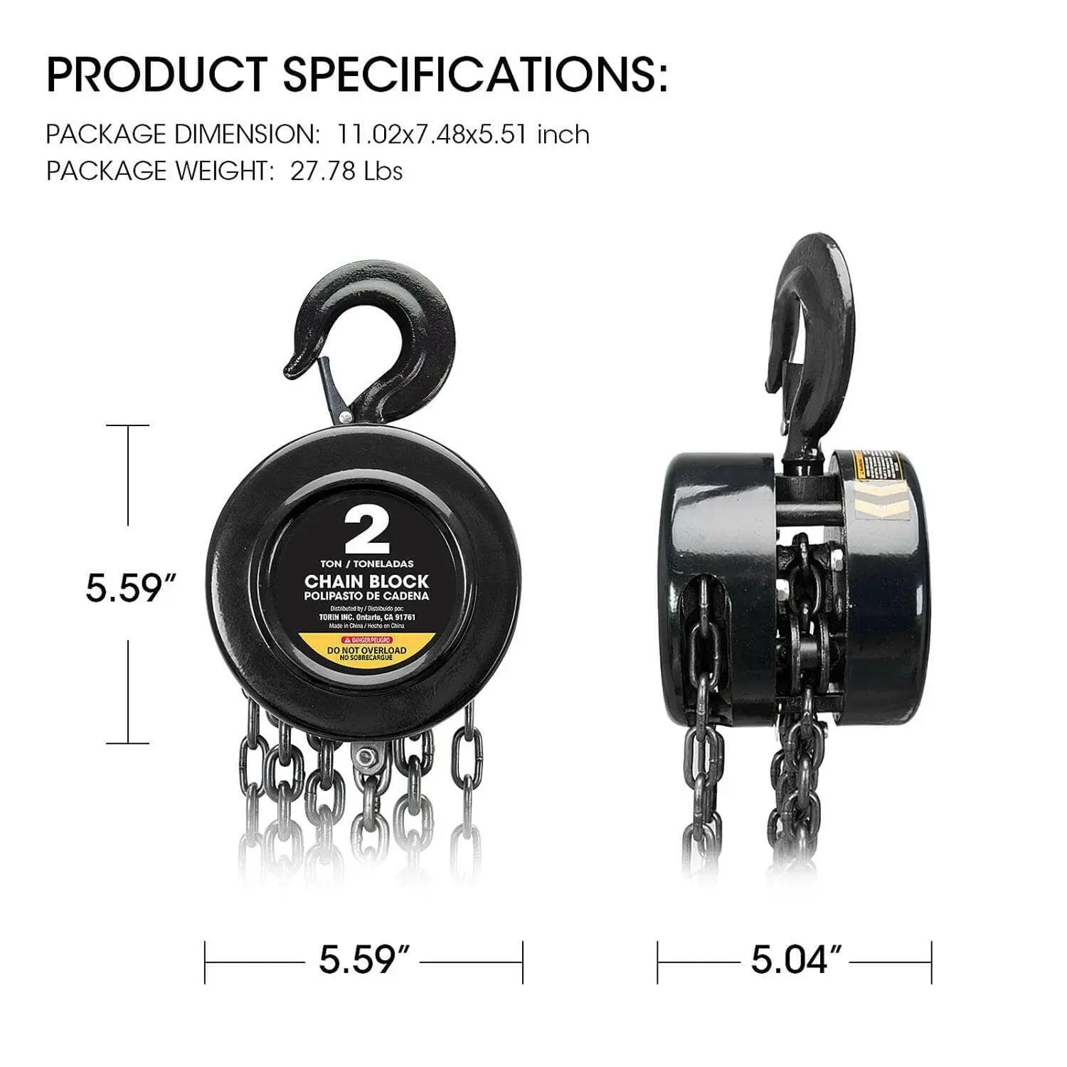 TORIN Manual Chain Hoist - Image 13
