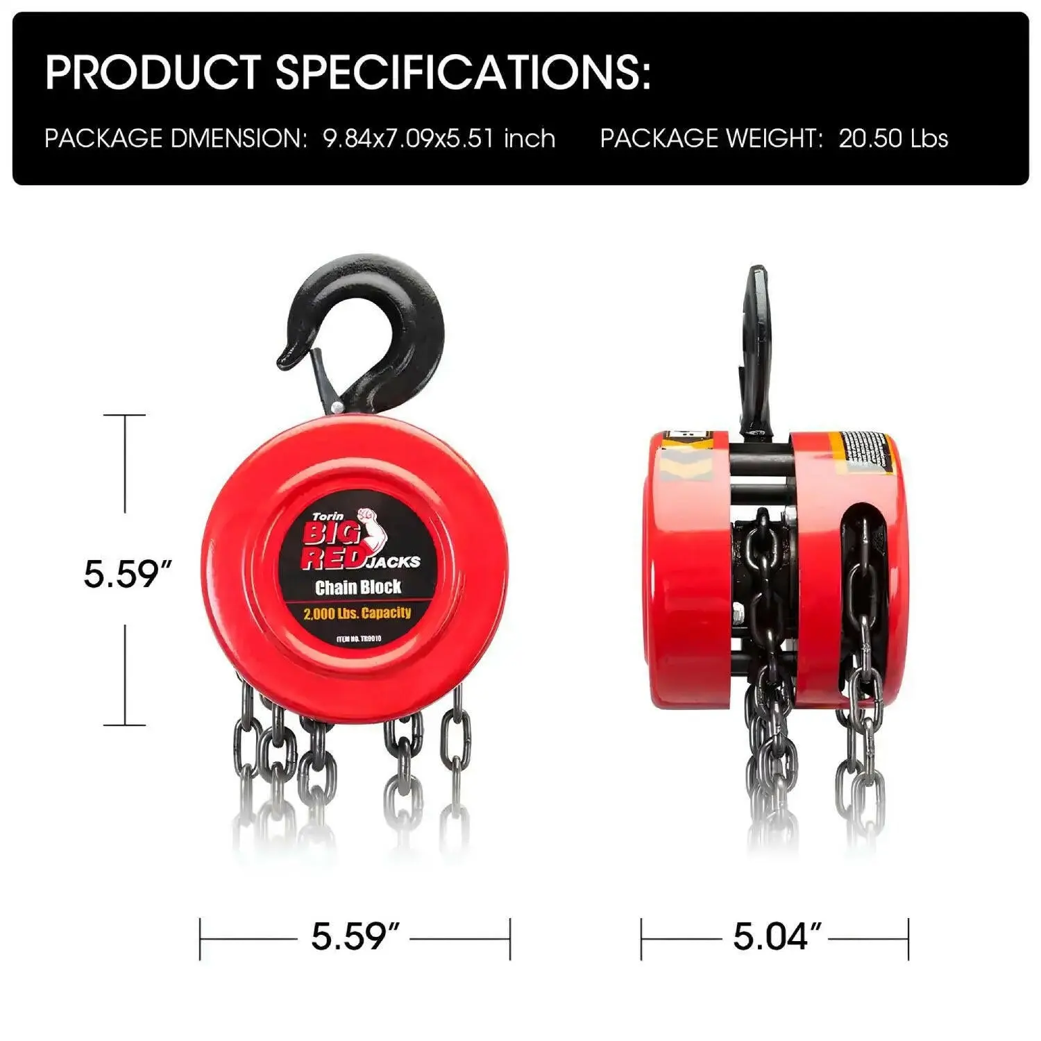 TORIN Manual Chain Hoist - Image 3
