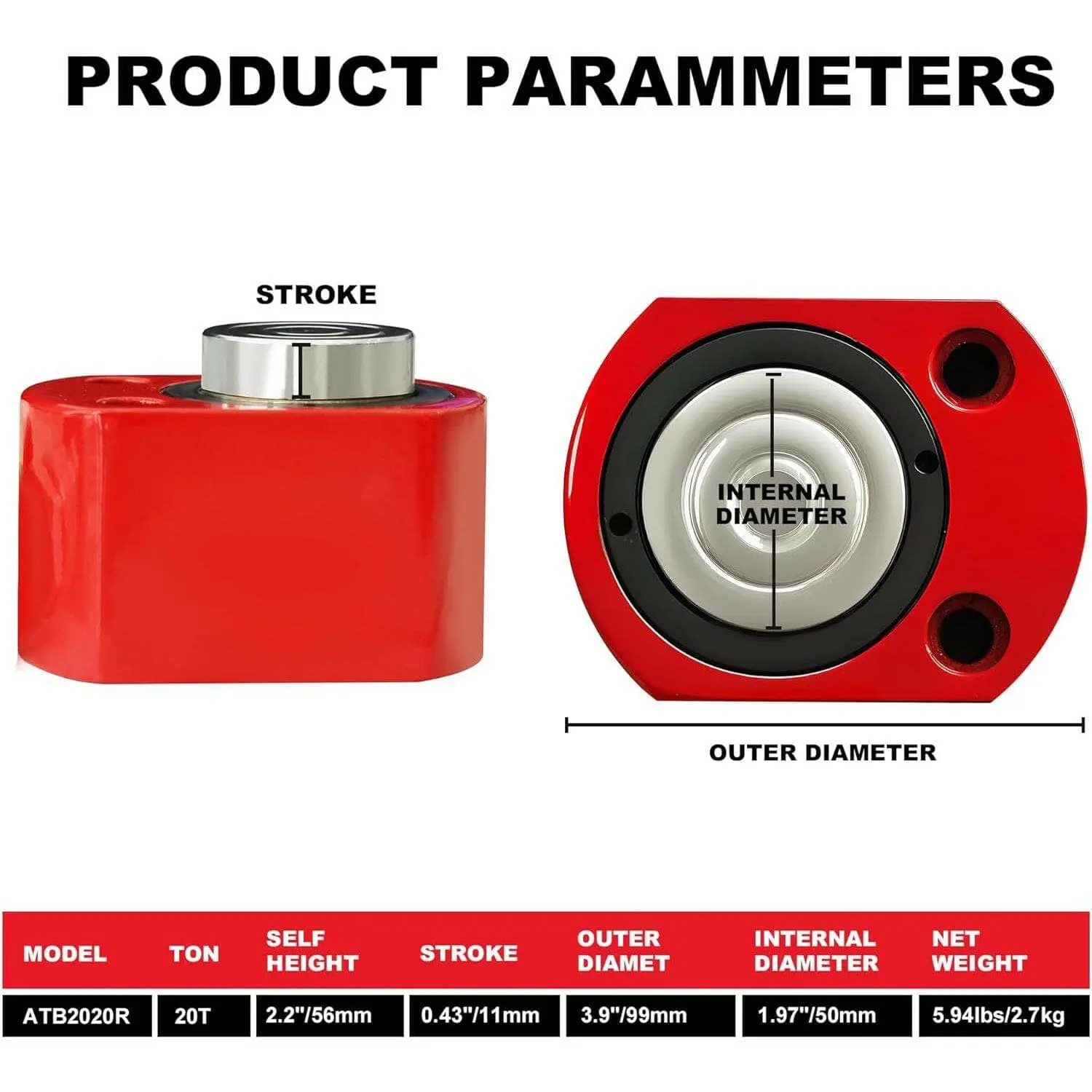 TORIN 30Ton Ram Cylinder Jack - Image 14