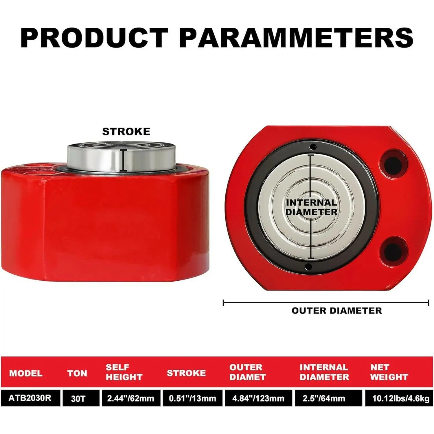 TORIN 30Ton Ram Cylinder Jack - Image 20