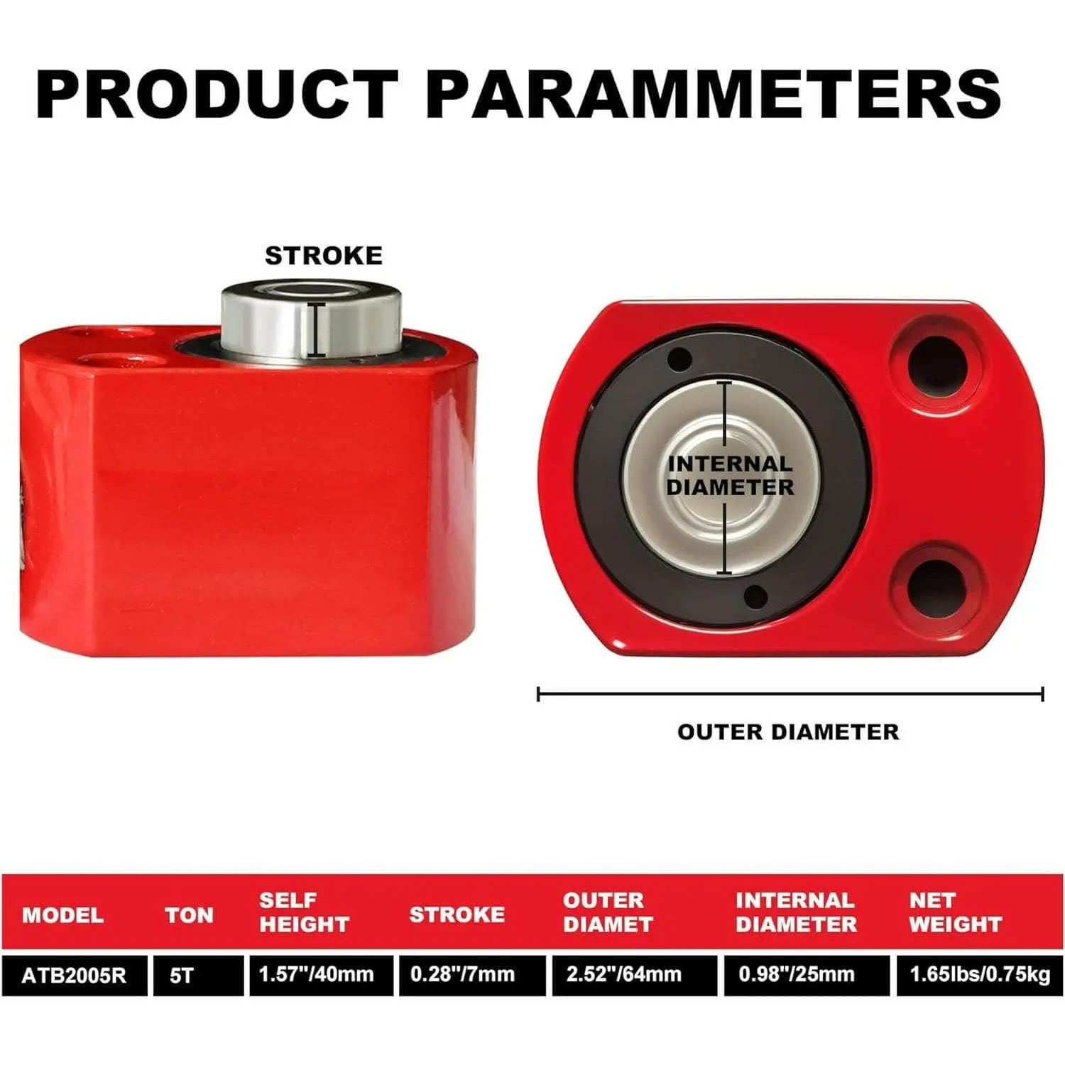 TORIN 30Ton Ram Cylinder Jack - Image 5