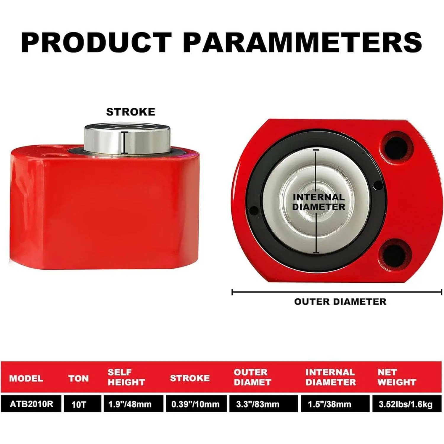 TORIN 30Ton Ram Cylinder Jack - Image 8