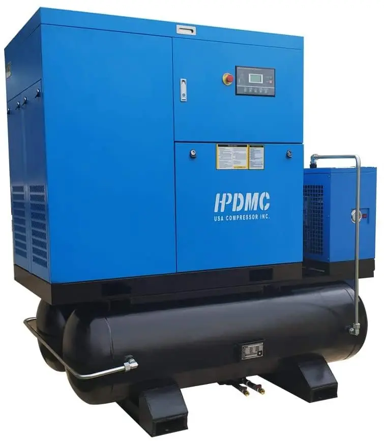 Rotary Screw Air Compressor with Tand & Air Dryer All in One Heavy Duty Air Compressed System - Image 15
