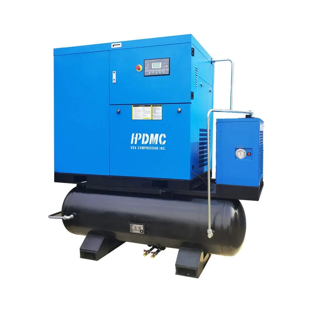 Rotary Screw Air Compressor with Tand & Air Dryer All in One Heavy Duty Air Compressed System - Image 19