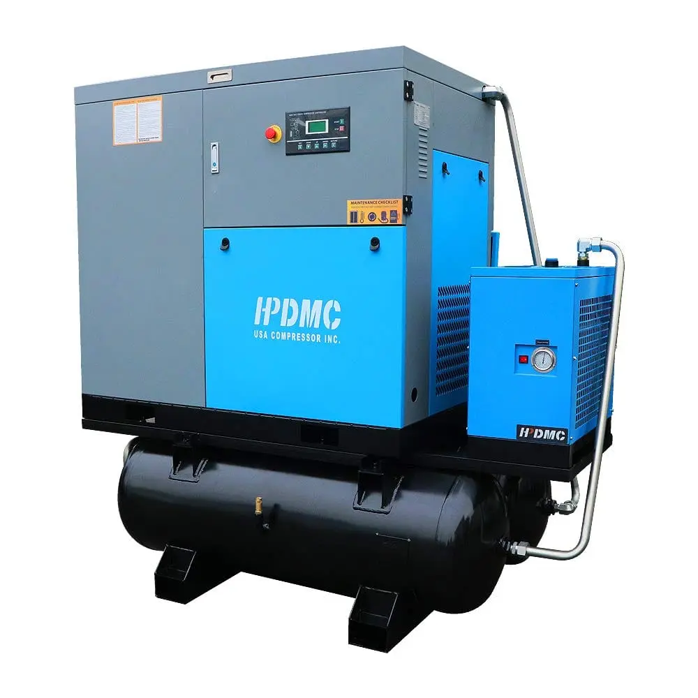 Rotary Screw Air Compressor with Tand & Air Dryer All in One Heavy Duty Air Compressed System - Image 7