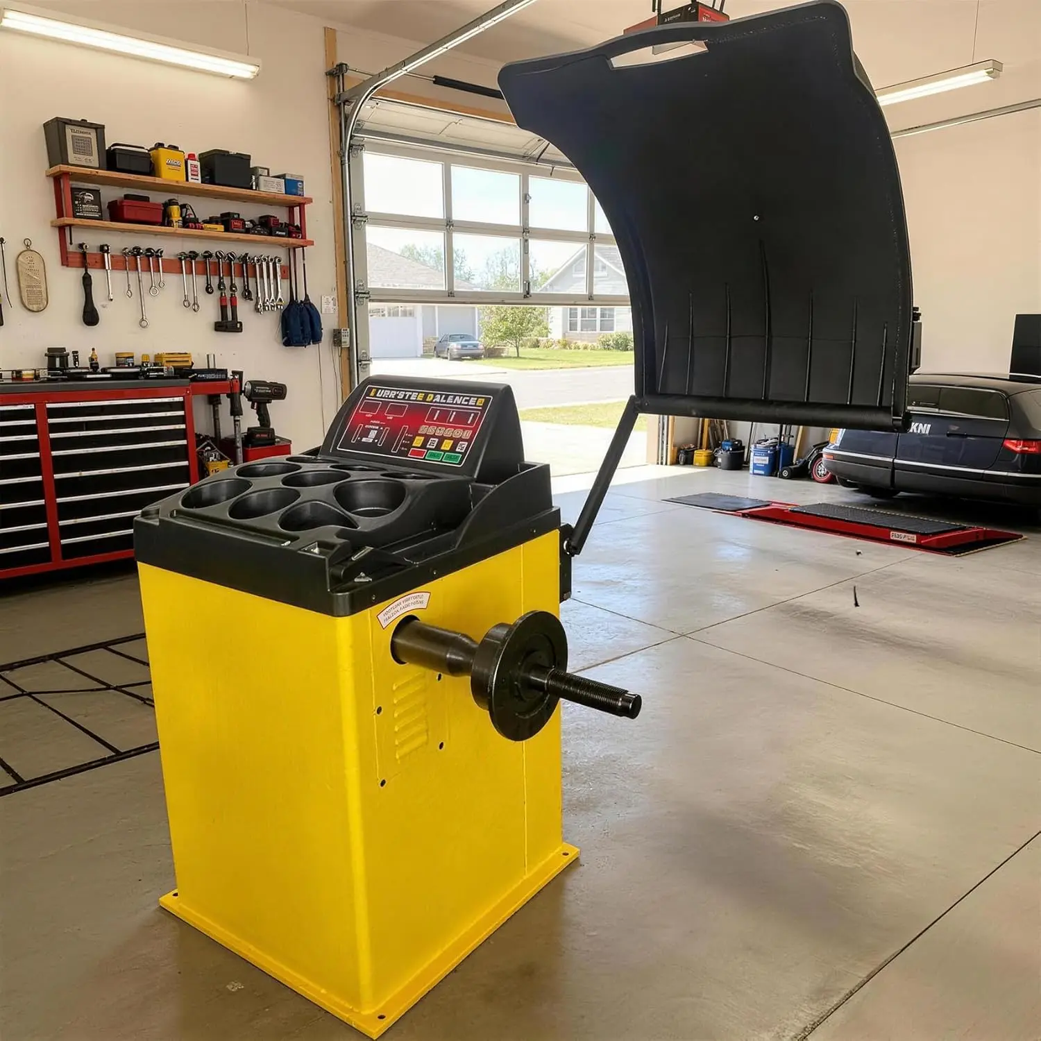 Wheel Balancer Machine, Manual Input, 10-24" Rim, Dynamic/Static/ALU/Motorcycle Modes, 0.25KW Pure Copper Motor, 110V for Garage Workshop & Home Use (±1g Accuracy) - Image 7